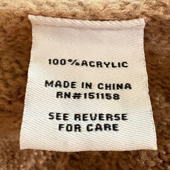 525 America Brown Cable Knit Shoulder Pad Sweater Size S - Picture 8 of 8